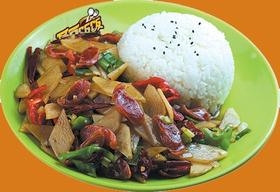 土豆香肠盖饭
