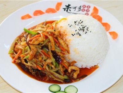 鱼香肉丝盖饭