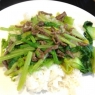 芹菜肉丝盖饭