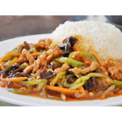 鱼香肉丝盖饭