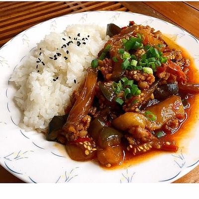 鱼香茄子盖饭