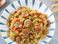 土豆香肠盖饭