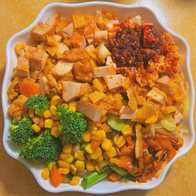 麻辣脆皮鸡饭