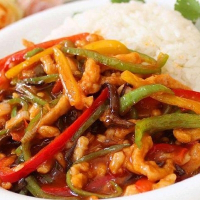 红椒肉丝盖饭
