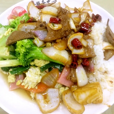 洋葱回锅盖饭