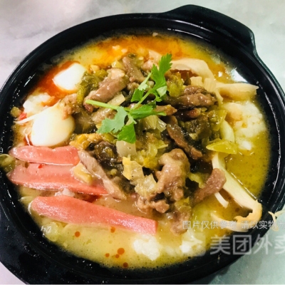 酸菜肉丝汤饭