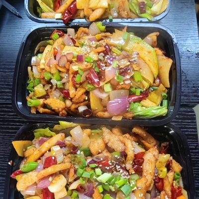 单人排骨+里脊+配菜+珍珠米饭