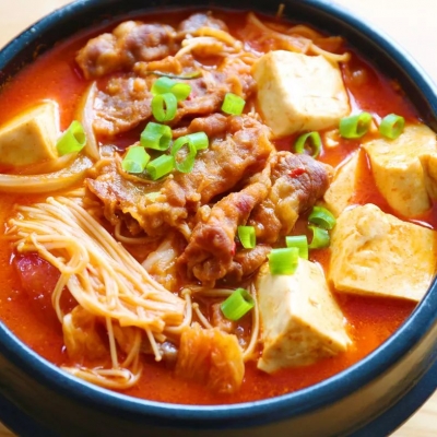 韩式泡菜肥牛汤➕米饭