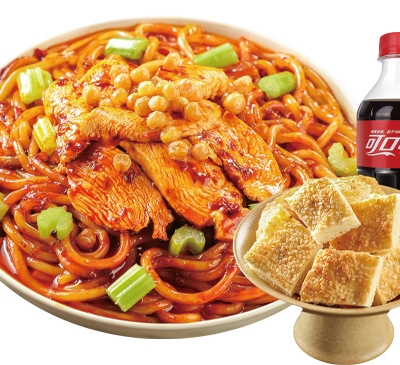 单人（招牌鸡肉炒米粉+馕+可乐）