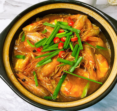 基围虾+土豆+宽粉+脆皮肠+香豆腐+米饭x1+指定饮料