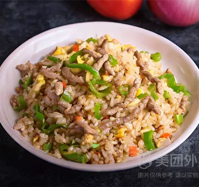 青椒肉丝炒饭