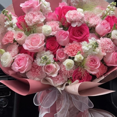 粉色系混搭花束