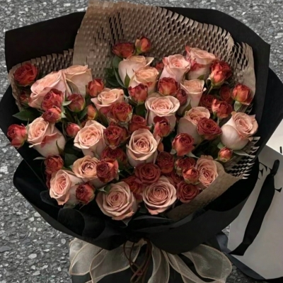复古色系混搭花束