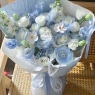 蓝色系混搭花束