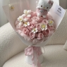 卡纸粉雪山花束+Hello Kitty猫咪