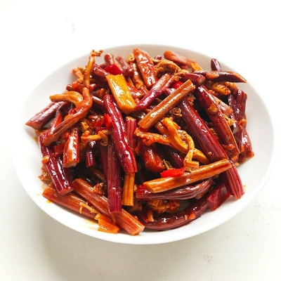 纯辣红油蕨菜