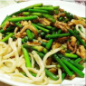 蒜苔牛肉盖面