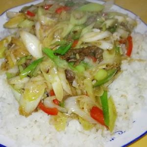 葱爆牛肉盖饭