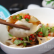 干拌小米辣醋溜二两饺子