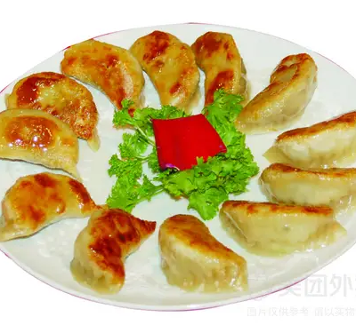 韭菜猪肉锅贴饺子+汤大份