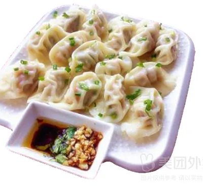 鲜肉韭菜蘸饺三两+蘸水（18个）