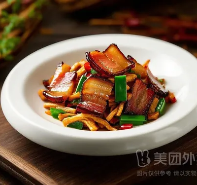 腊肉炒鹿茸菇