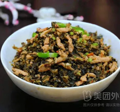 盐菜肉丝盖浇