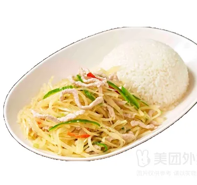 尖椒土豆肉丝盖饭