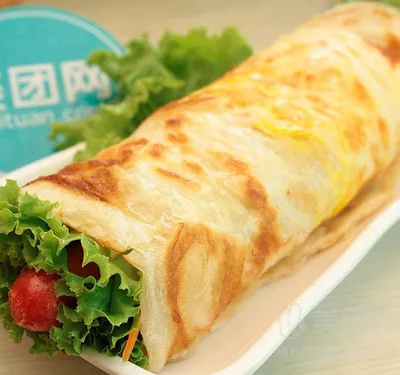 鸡蛋灌饼+烤肠