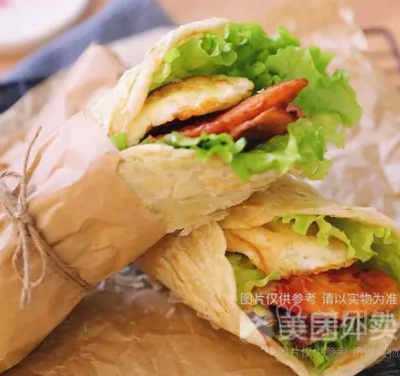 手抓饼+煎蛋+里脊