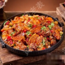 【火爆现炒】铁板牛肉丝+肉丝双拼+配菜+米饭（单人餐）