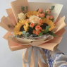 【做你的太阳】3朵向日葵花束香槟玫瑰混搭生日鲜花花束