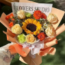 【阳光明媚】1朵向日葵花束搭配多头泡泡鲜花混搭花束