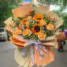 【你是我的牵挂】3朵向日葵花束9朵玫瑰混搭日鲜花
